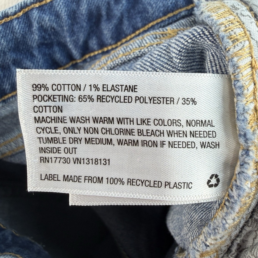 WILD FABLE Plus 18 34 Baggy Blue Jeans Wavy Highest Rise Pants Grunge Boho Punk - Picture 10 of 16